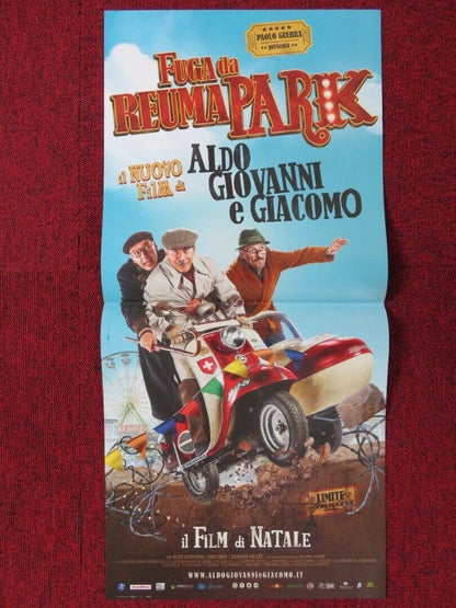 FUGA DA REUMA PARK ITALIAN LOCANDINA (26.5"x12.5") POSTER ALDO BAGLIO 2016 Movie posters