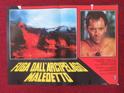 FUGA DALL'ARCIPELAGO MALEDETTO - B ITALIAN FOTOBUSTA POSTER DAVID WARBECK 1982 Rendezvous Cinema Movie posters