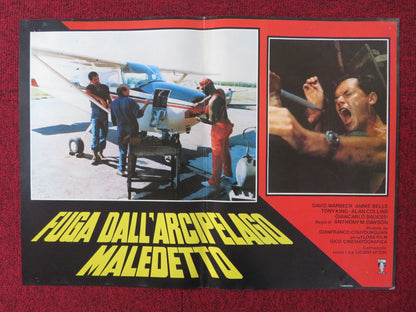FUGA DALL'ARCIPELAGO MALEDETTO - D ITALIAN FOTOBUSTA POSTER DAVID WARBECK 1982 Rendezvous Cinema Movie posters
