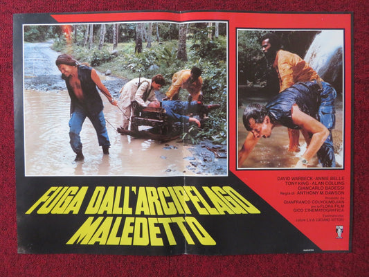 FUGA DALL'ARCIPELAGO MALEDETTO - E ITALIAN FOTOBUSTA POSTER DAVID WARBECK 1982 Rendezvous Cinema Movie posters