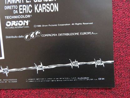 FUGA INFERNALE - C ITALIAN FOTOBUSTA POSTER TOM SKERRITT LISA EICHHORN 1986 Rendezvous Cinema Movie posters