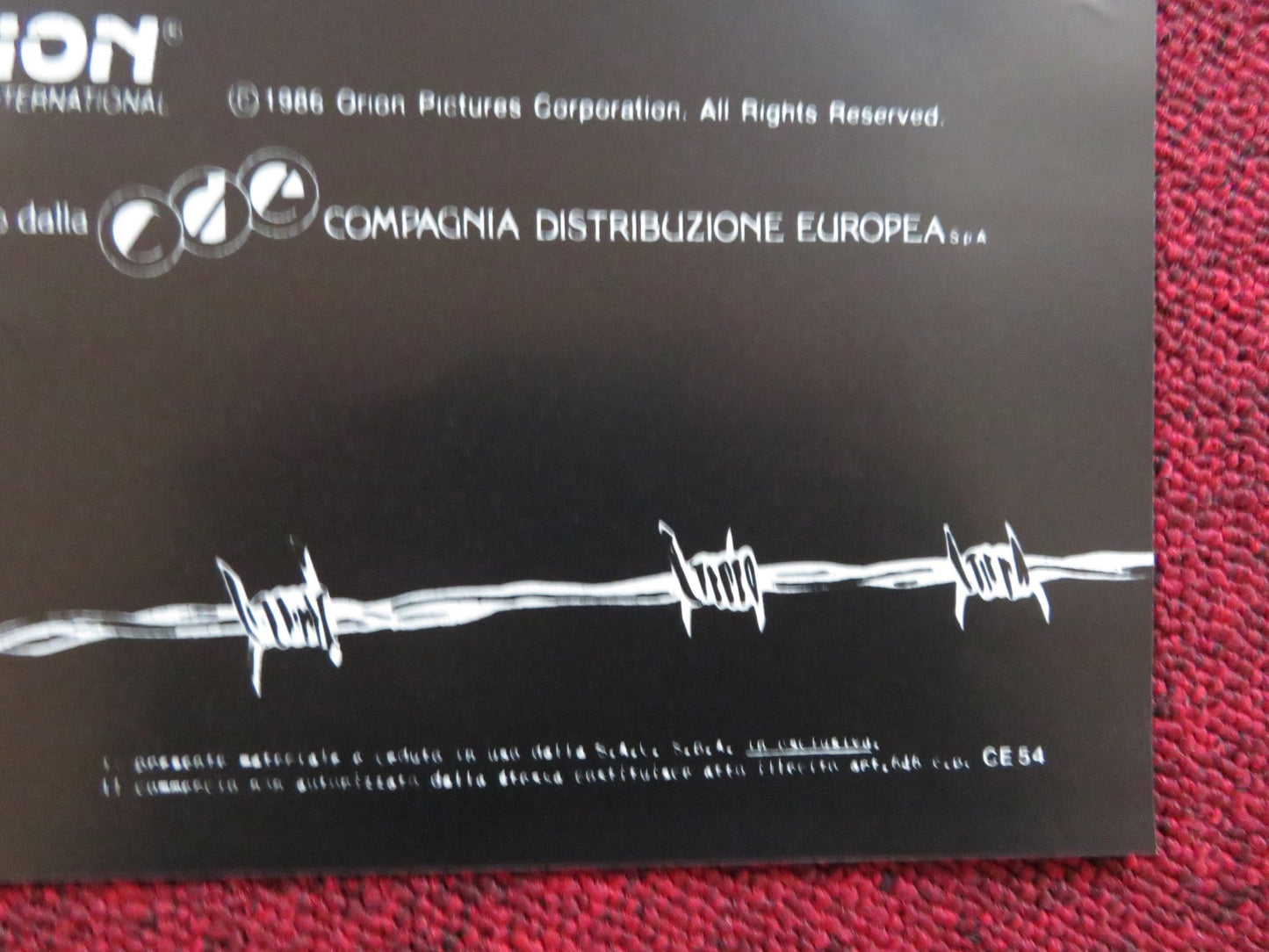 FUGA INFERNALE - D ITALIAN FOTOBUSTA POSTER TOM SKERRITT LISA EICHHORN 1986 Rendezvous Cinema Movie posters