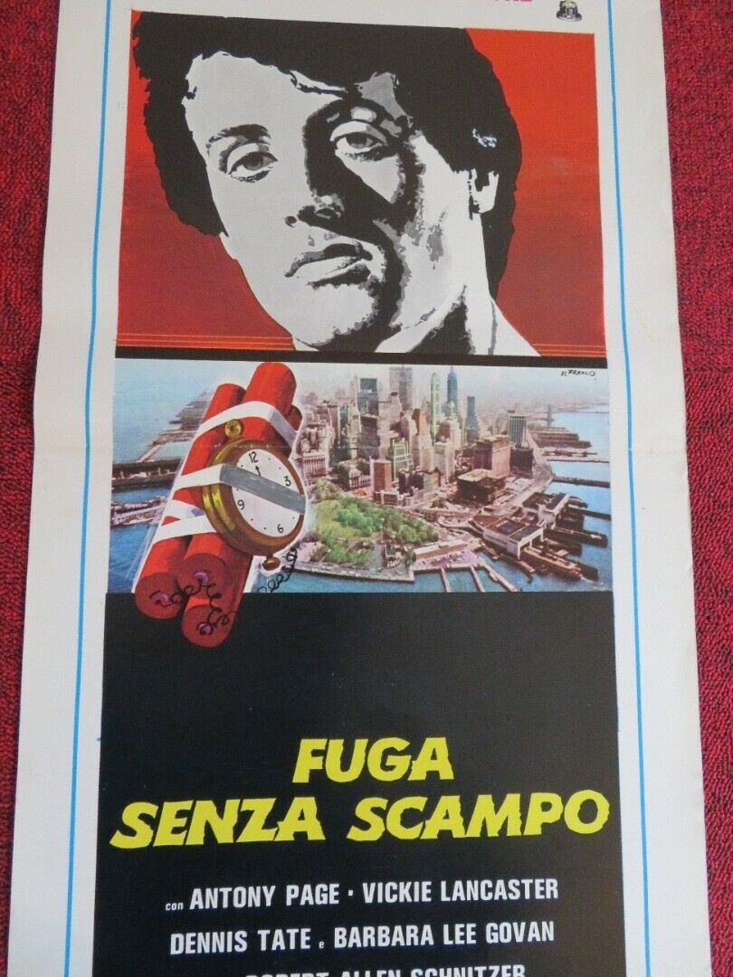 FUGA SENZA SCAMPO / No Place to Hide ITALIAN LOCANDINA (27.5"x13.5") POSTER 1973 - Rendezvous Cinema