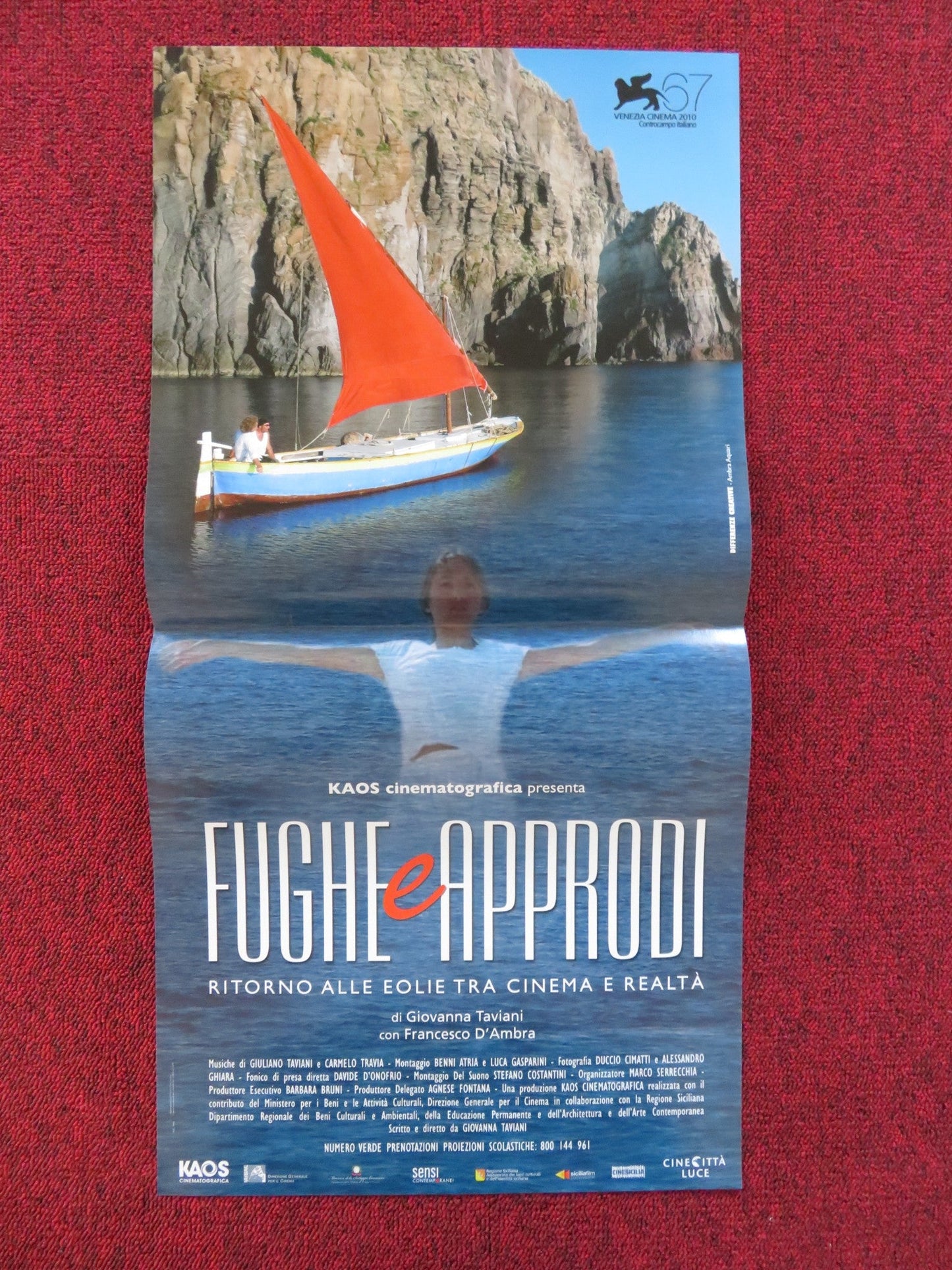 FUGHE E APPRODI ITALIAN LOCANDINA POSTER GIOVANNA TAVIANI 2010 Rendezvous Cinema Movie posters
