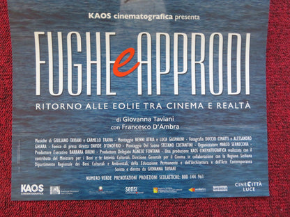 FUGHE E APPRODI ITALIAN LOCANDINA POSTER GIOVANNA TAVIANI 2010 Rendezvous Cinema Movie posters
