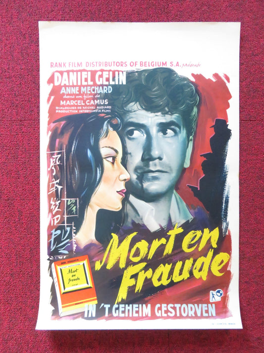 FUGITIVE IN SAIGON BELGIUM (14"x 21") POSTER DANIEL GELIN ANNE MECHARD 1957 Rendezvous Cinema Movie posters