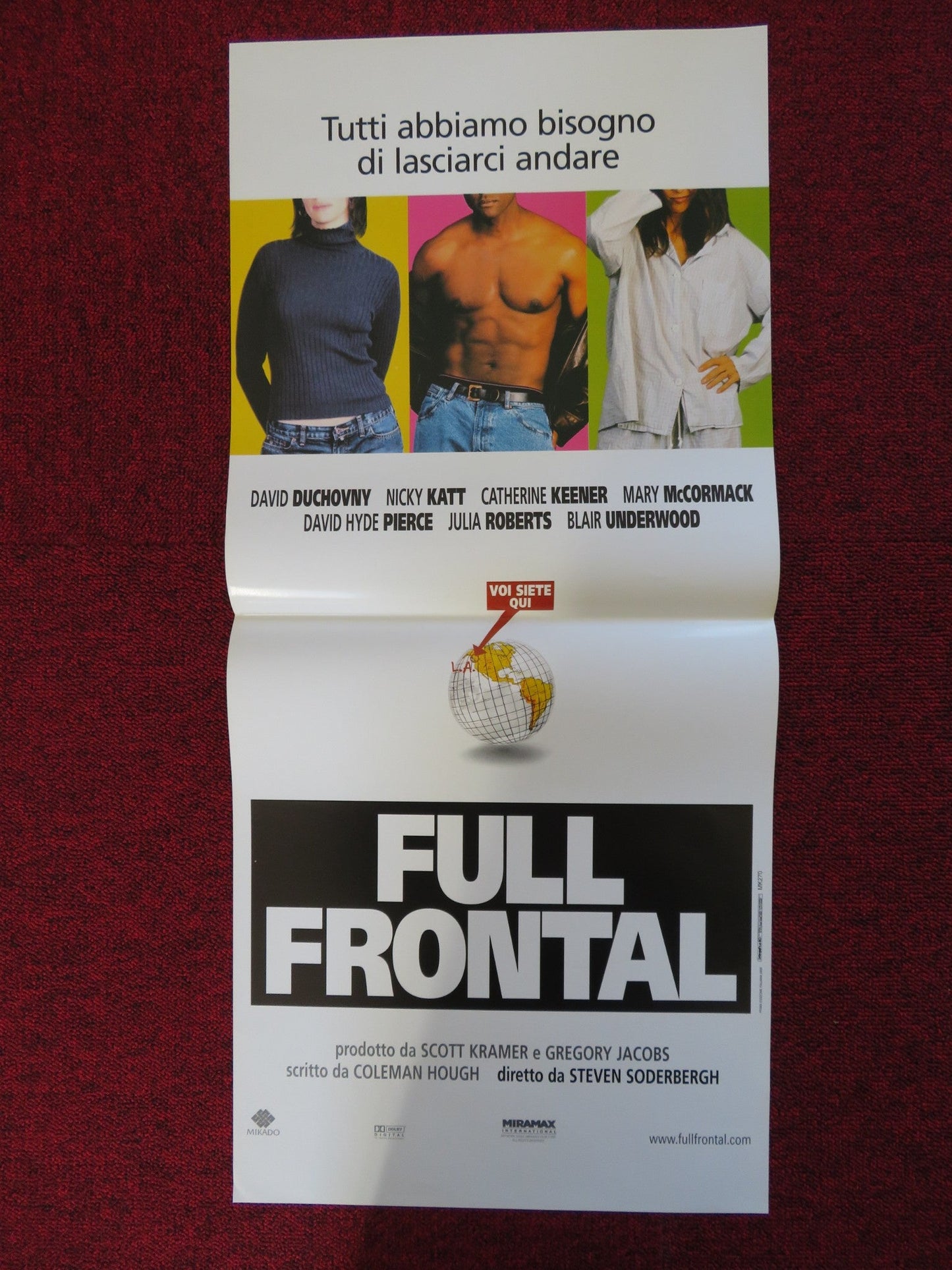 FULL FRONTAL ITALIAN LOCANDINA POSTER DAVID DUCHOVNY NICKY KATT 2002 Rendezvous Cinema Movie posters