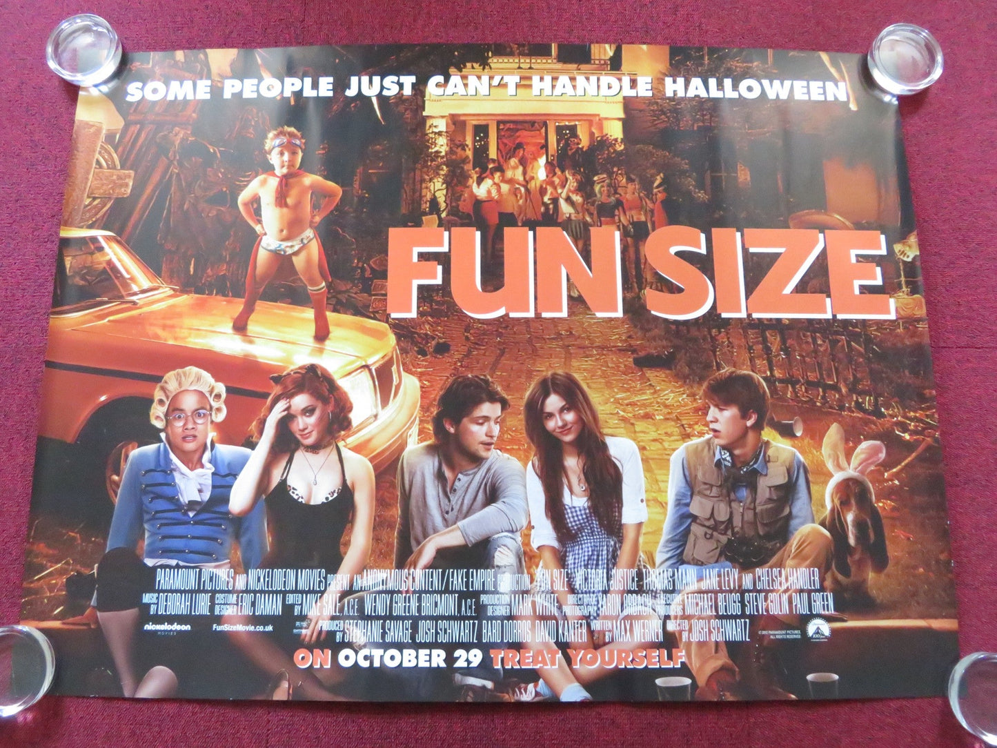 FUN SIZE UK QUAD (30"x 40") ROLLED POSTER VICTORIA JUSTICE JACKSON NICOLL 2012 Rendezvous Cinema Movie posters