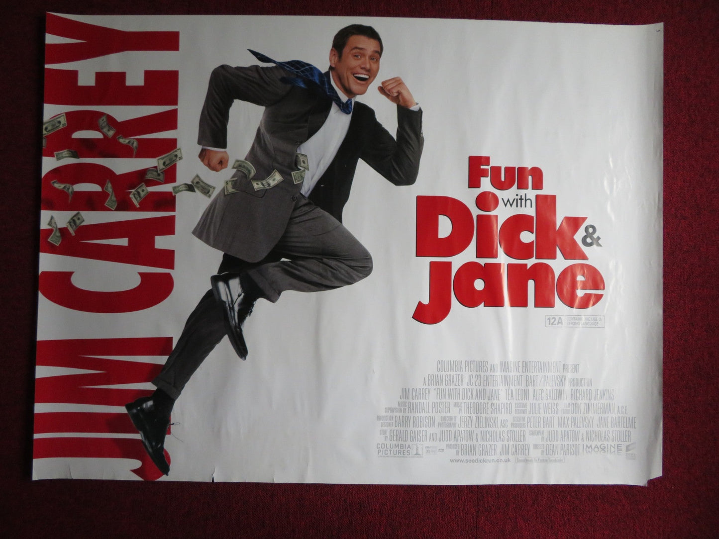 FUN WITH DICK AND JANE UK QUAD (30"x 40") ROLLED POSTER JIM CARREY LEONI 2005 Rendezvous Cinema Movie posters