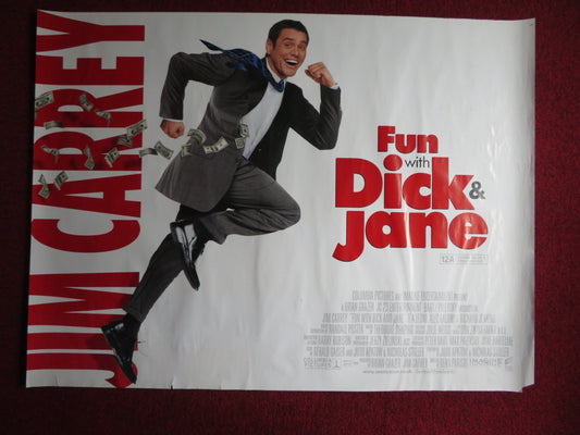FUN WITH DICK AND JANE UK QUAD (30"x 40") ROLLED POSTER JIM CARREY LEONI 2005 Rendezvous Cinema Movie posters