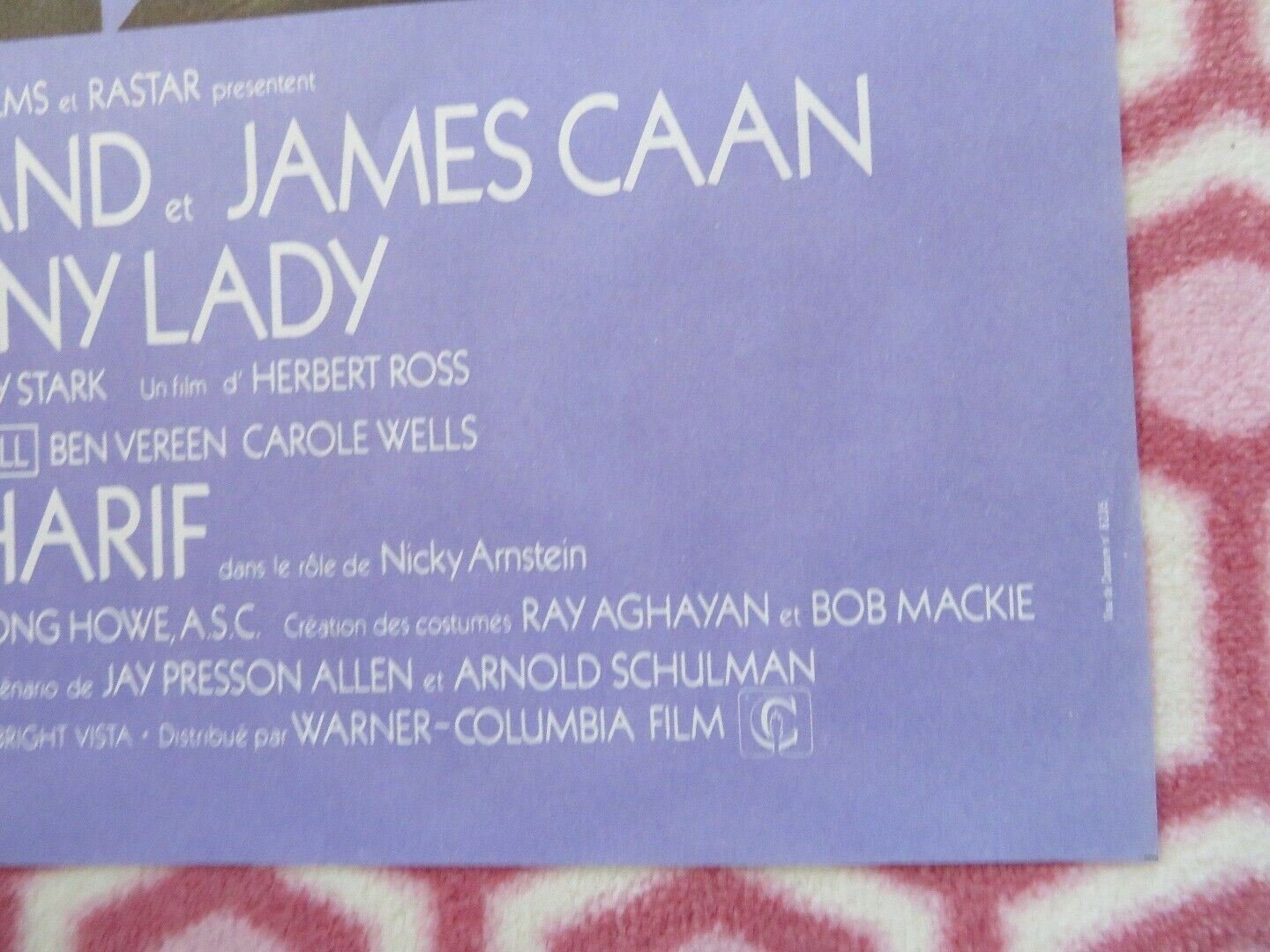 FUNNY LADY FRENCH MOYENNE (30.5"x 22.5") POSTER BARBRA STREISAND JAMES CAAN 1975 Movie posters