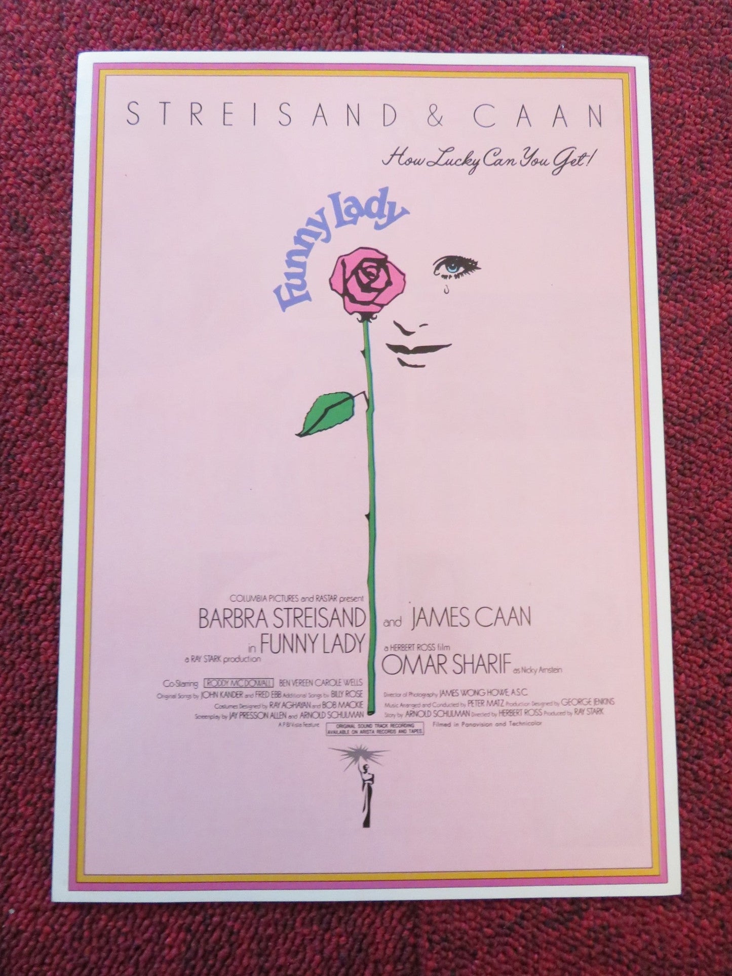 FUNNY LADY JAPANESE CHIRASHI (B5) POSTER BARBRA STREISAND JAMES CAAN 1975 Rendezvous Cinema Movie posters