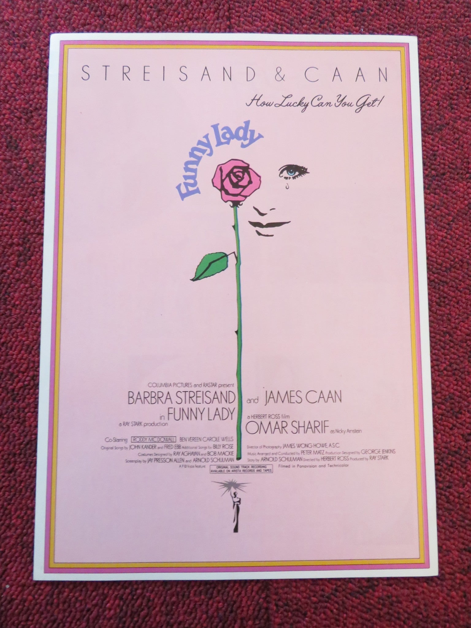 FUNNY LADY JAPANESE CHIRASHI (B5) POSTER BARBRA STREISAND JAMES CAAN 1975 Rendezvous Cinema Movie posters