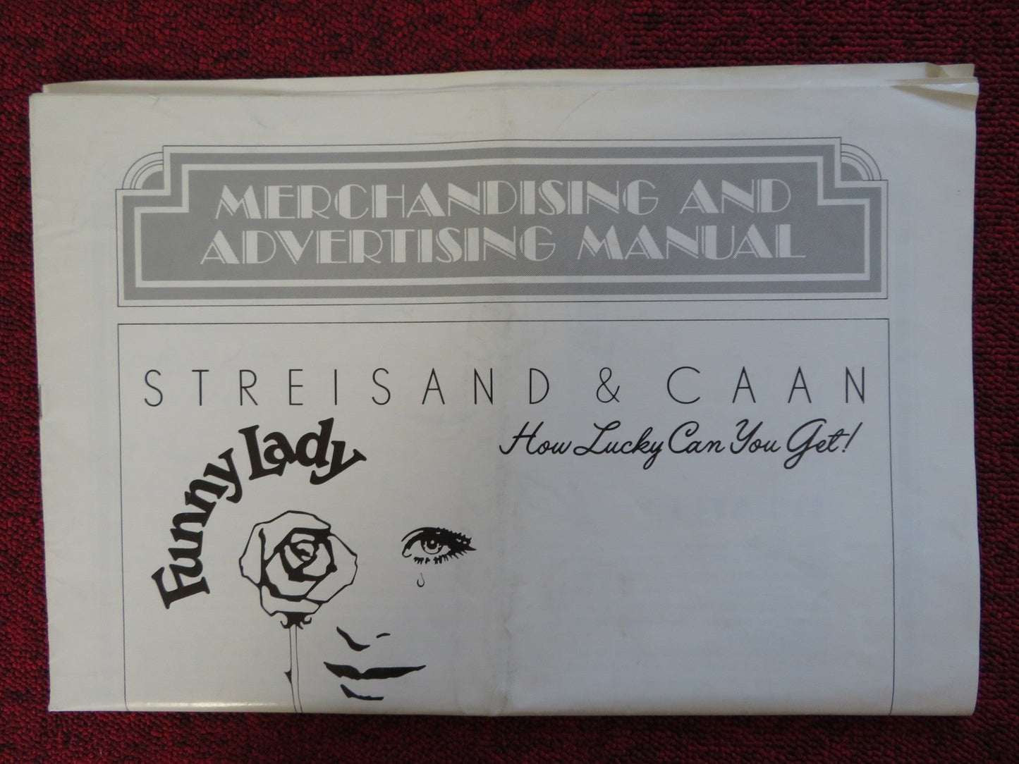 FUNNY LADY UNCUT COLUMBIA PICTURES FOLDED PRESS BOOK STREISAND CAAN 1975 Rendezvous Cinema Movie posters