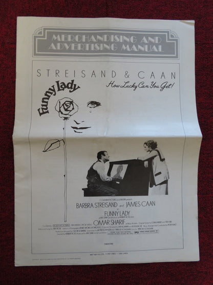 FUNNY LADY UNCUT COLUMBIA PICTURES FOLDED PRESS BOOK STREISAND CAAN 1975 Rendezvous Cinema Movie posters