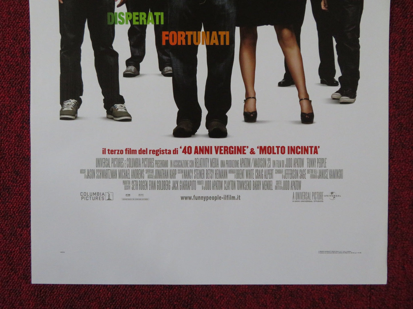 FUNNY PEOPLE ITALIAN LOCANDINA POSTER ADAM SANDLER SETH ROGEN 2009 Rendezvous Cinema Movie posters
