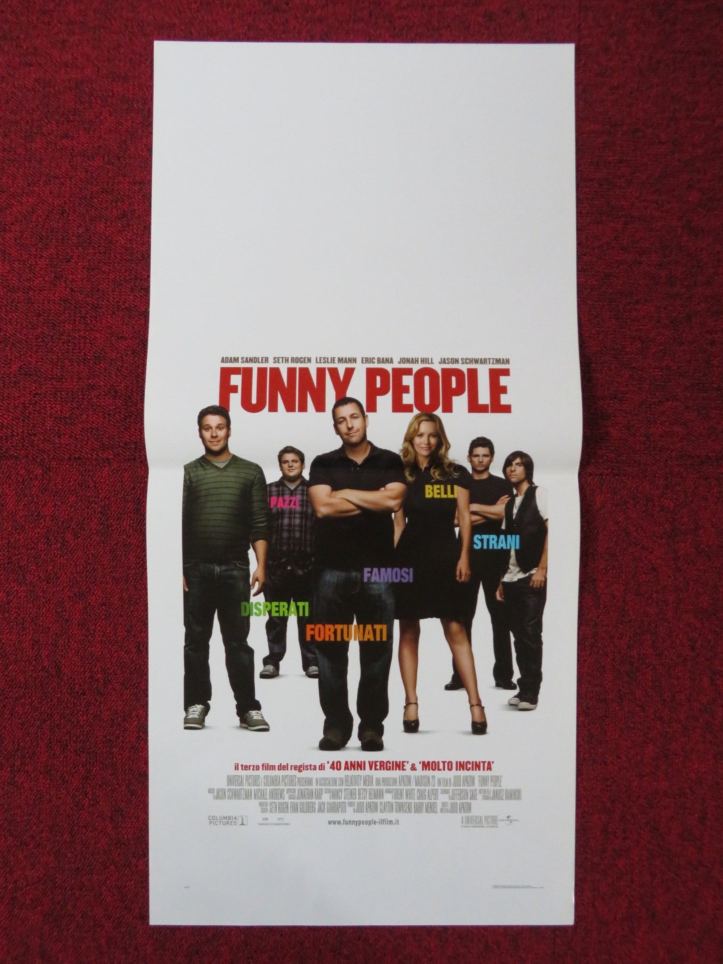 FUNNY PEOPLE ITALIAN LOCANDINA POSTER ADAM SANDLER SETH ROGEN 2009 Rendezvous Cinema Movie posters