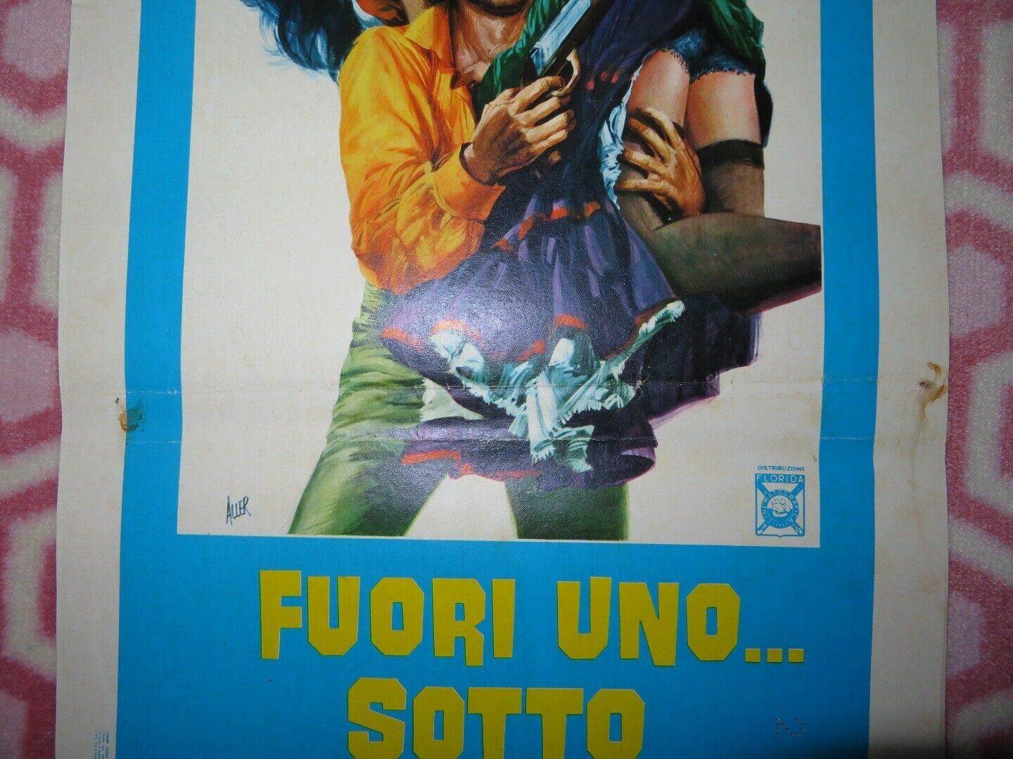 FUORI UNO... SOTTO UN ALTRO ARRIVA... ITALIAN LOCANDINA (27.5"x13") POSTER 1973 Movie posters