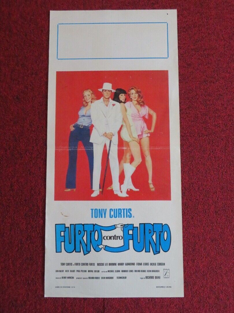 FURTO CONTRO FURTO ITALIAN LOCANDINA (27.5"x13") POSTER TONY CURTIS 1979 Movie posters