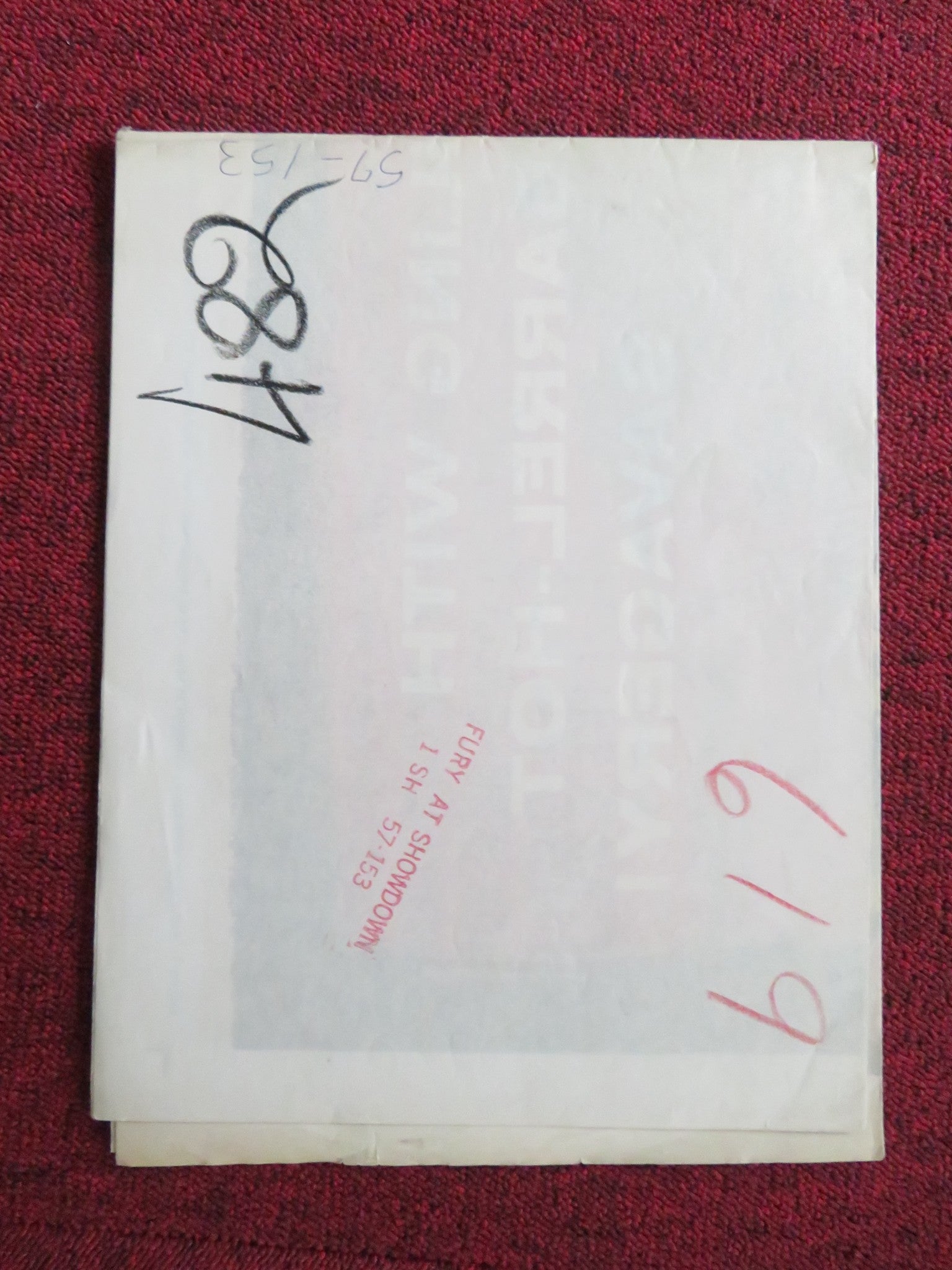 FURY AT SHOWDOWN FOLDED US ONE SHEET POSTER JOHN DEREK JOHN SMITH 1957 Rendezvous Cinema Movie posters