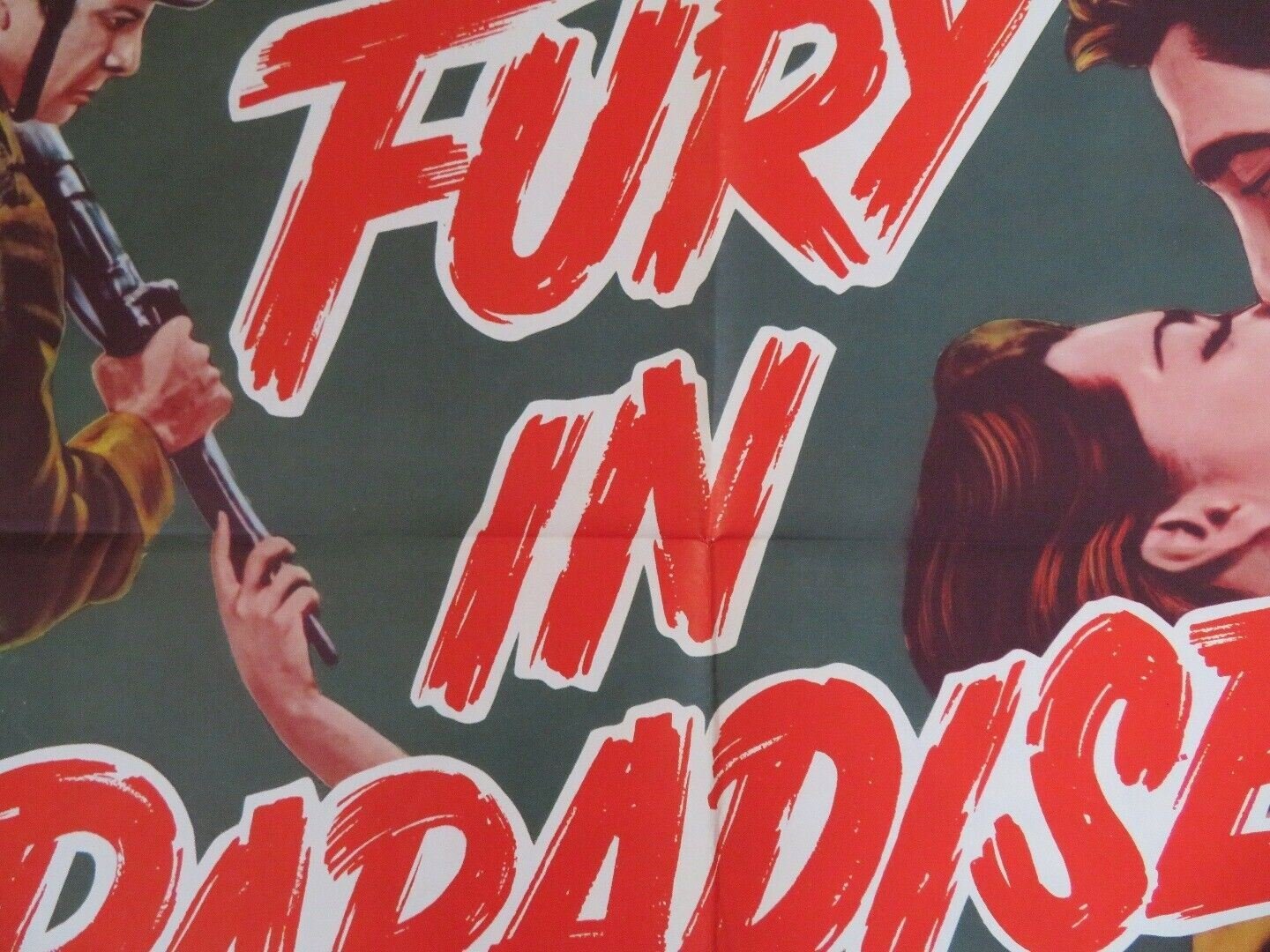 FURY IN PARADISE ONE SHEET FOLDED COLOUR POSTER PETER THOMPSON REA ITURBIDE Rendezvous Cinema Movie posters