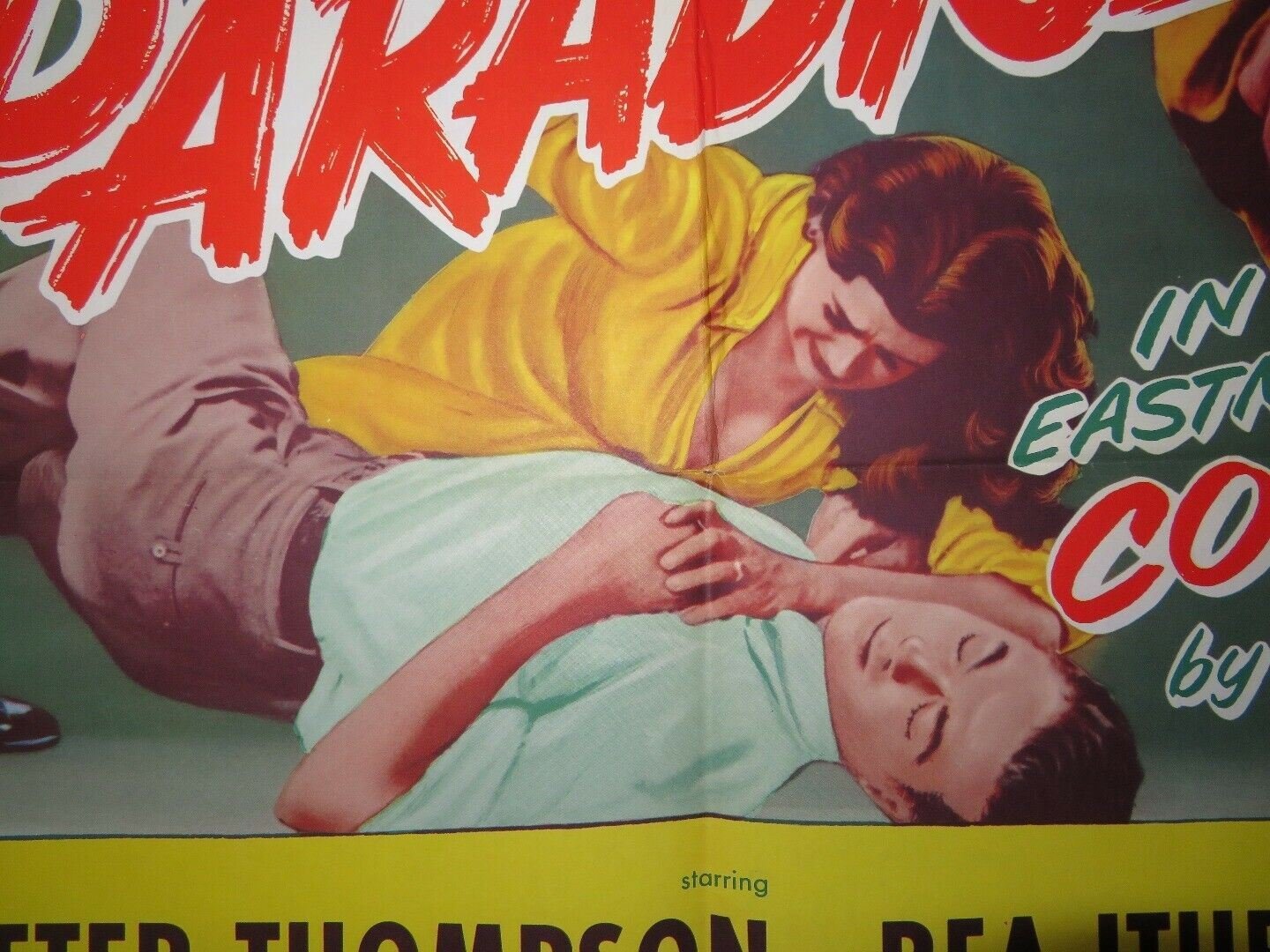 FURY IN PARADISE ONE SHEET FOLDED COLOUR POSTER PETER THOMPSON REA ITURBIDE Rendezvous Cinema Movie posters