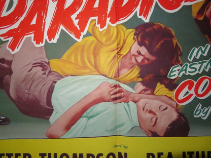 FURY IN PARADISE ONE SHEET FOLDED COLOUR POSTER PETER THOMPSON REA ITURBIDE Rendezvous Cinema Movie posters