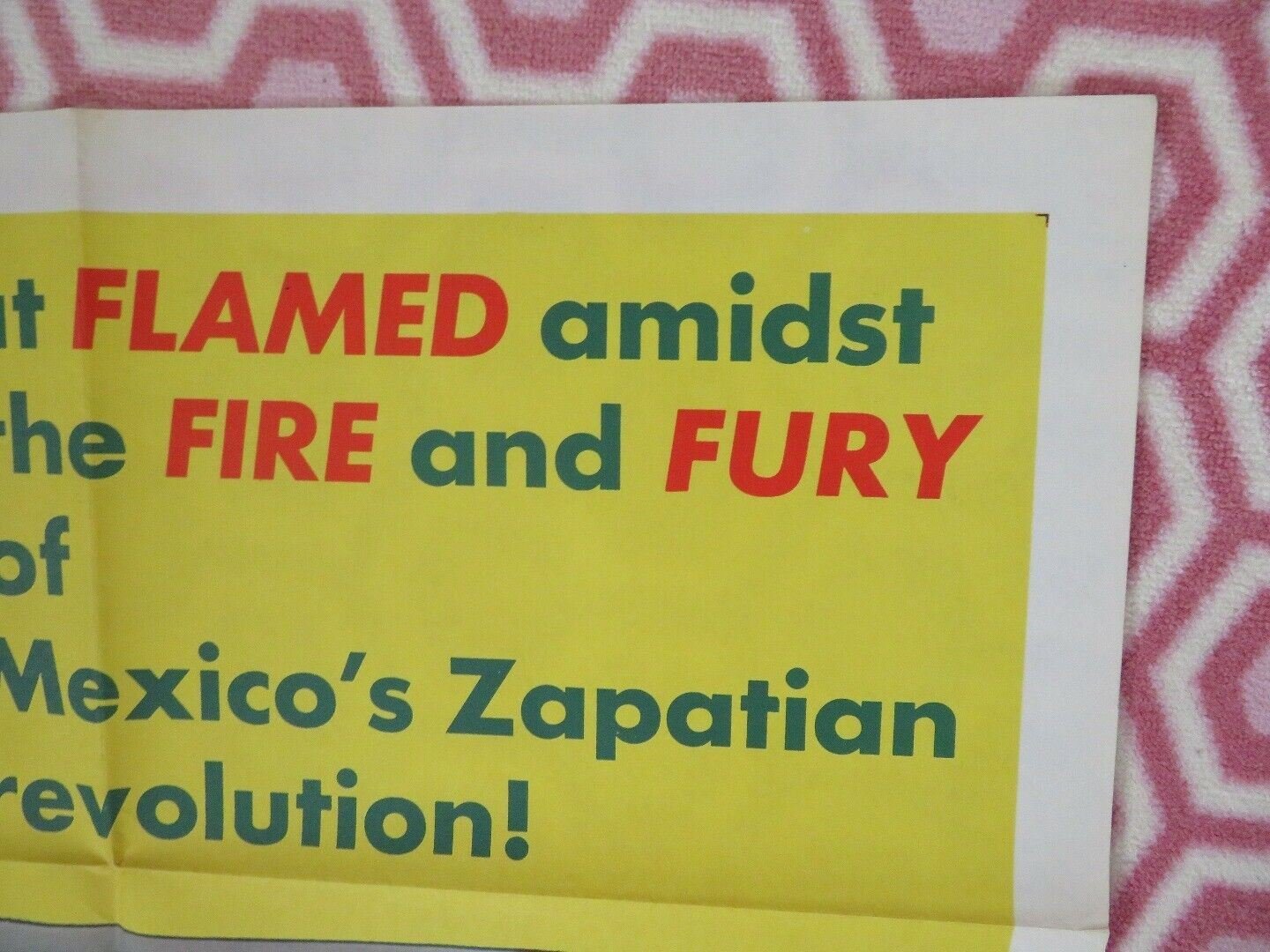 FURY IN PARADISE ONE SHEET FOLDED COLOUR POSTER PETER THOMPSON REA ITURBIDE Rendezvous Cinema Movie posters