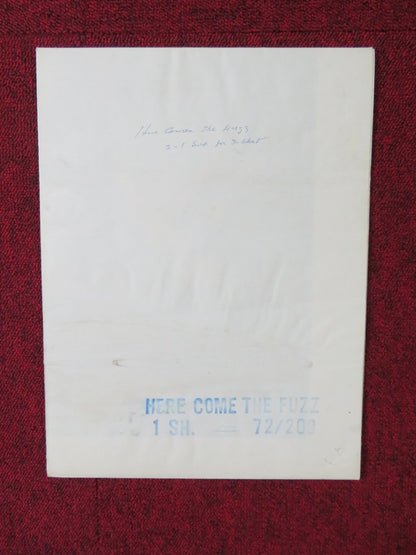 FUZZ FOLDED US ONE SHEET POSTER BURT REYNOLDS RAQUEL WELCH 1972 Rendezvous Cinema Movie posters