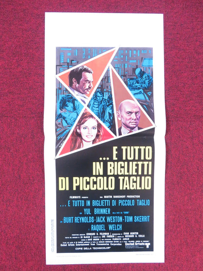 FUZZ ITALIAN LOCANDINA POSTER BURT REYNOLDS YUL BRYNNER 1973 Rendezvous Cinema Movie posters