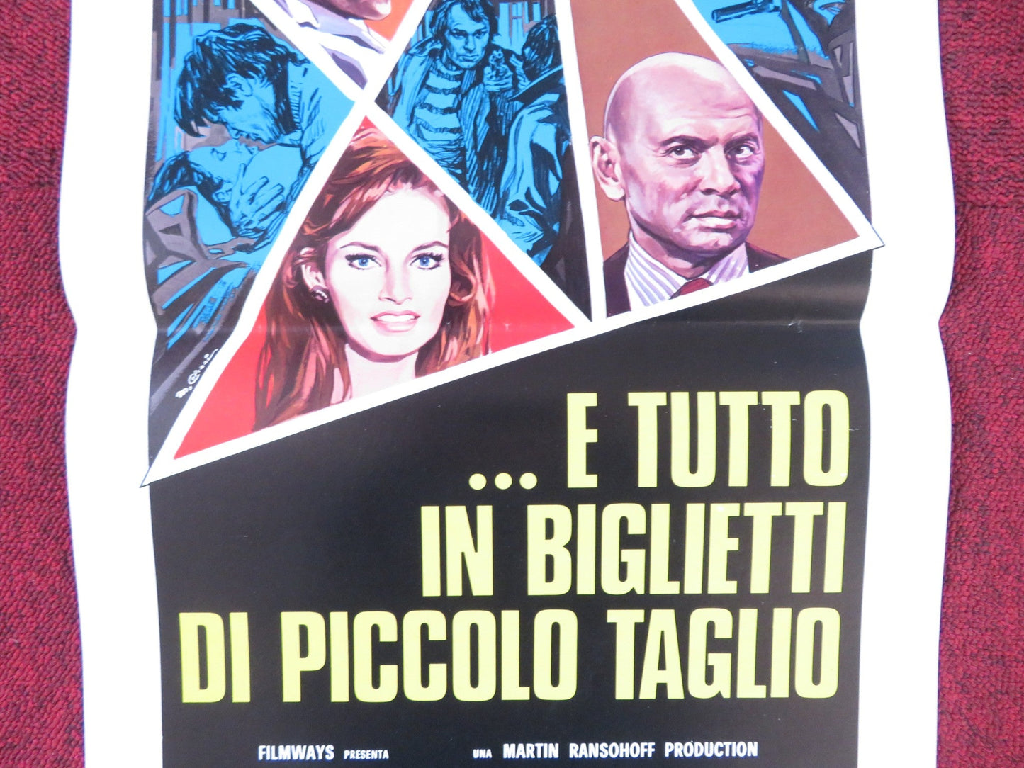 FUZZ ITALIAN LOCANDINA POSTER BURT REYNOLDS YUL BRYNNER 1973 Rendezvous Cinema Movie posters