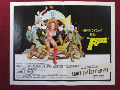 FUZZ US HALF SHEET (22"x 28") POSTER BURT REYNOLDS JACK WESTON 1972 Rendezvous Cinema Movie posters