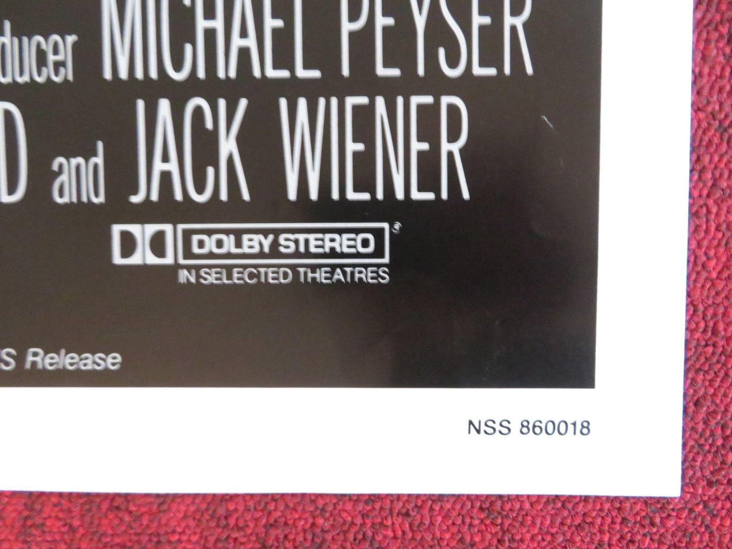 F/X FOLDED US ONE SHEET POSTER BRYAN BROWN BRIAN DENNEHY 1986 Rendezvous Cinema Movie posters