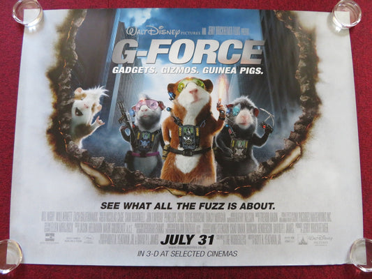 G - FORCE UK QUAD (30"x 40") ROLLED POSTER BILL NIGHY WILL ARNETT 2009 Rendezvous Cinema Movie posters