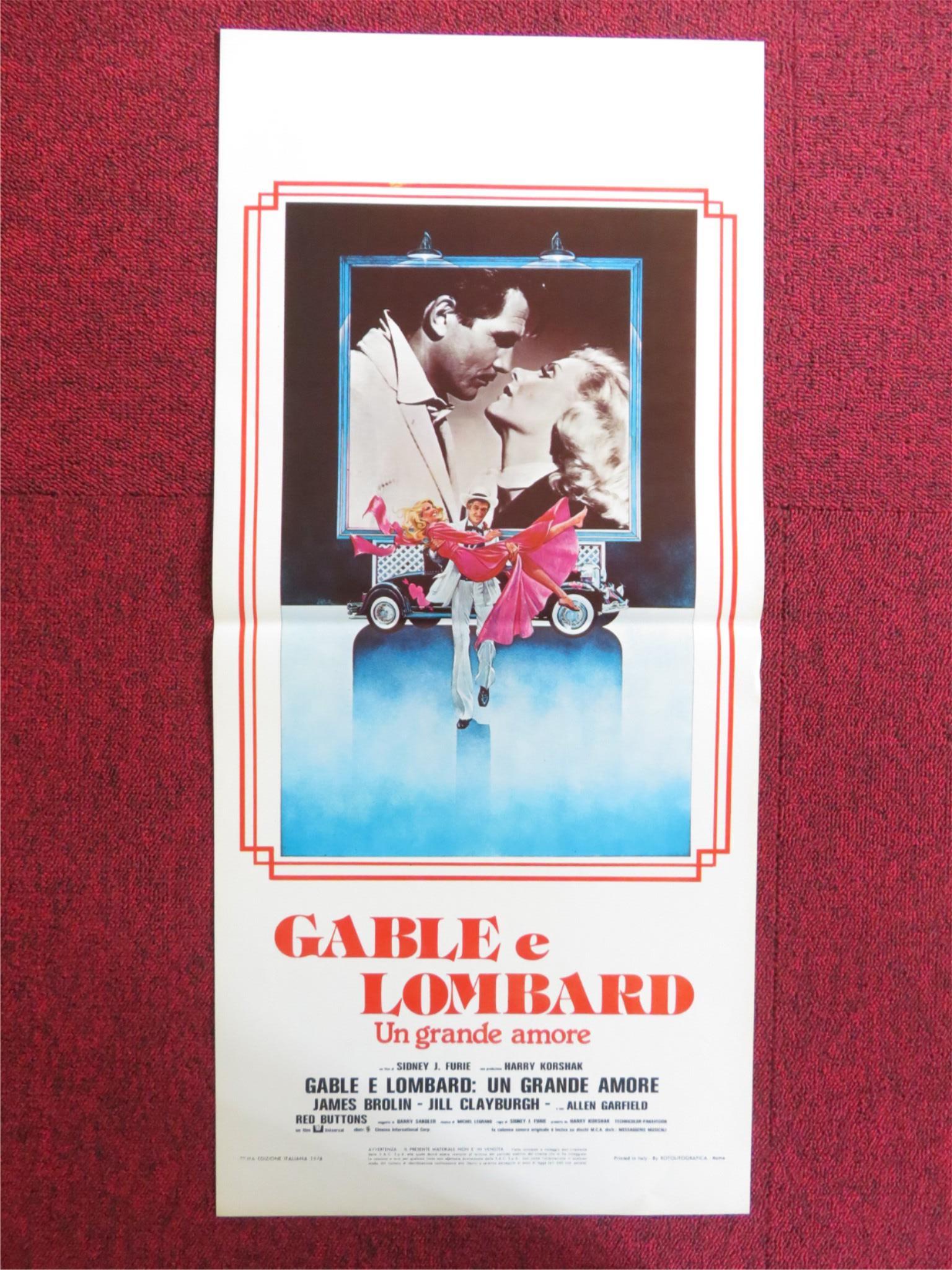 GABLE AND LOMBARD ITALIAN LOCANDINA POSTER JAMES BROLIN JILL CLAYBURGH 1976 Rendezvous Cinema Movie posters