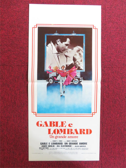 GABLE AND LOMBARD ITALIAN LOCANDINA POSTER JAMES BROLIN JILL CLAYBURGH 1976 Rendezvous Cinema Movie posters