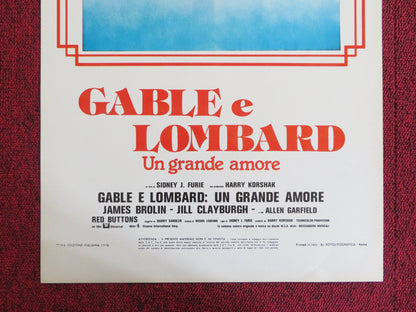 GABLE AND LOMBARD ITALIAN LOCANDINA POSTER JAMES BROLIN JILL CLAYBURGH 1976 Rendezvous Cinema Movie posters