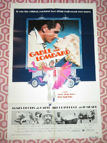 GABLE AND LOMBARD US ONE SHEET POSTER JAMES BROLIN 1976 Movie posters