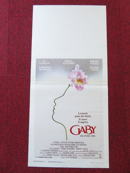 GABY: A TRUE STORY ITALIAN LOCANDINA POSTER LIV ULLMAN NORMA ALEANDRO 1988 Rendezvous Cinema Movie posters