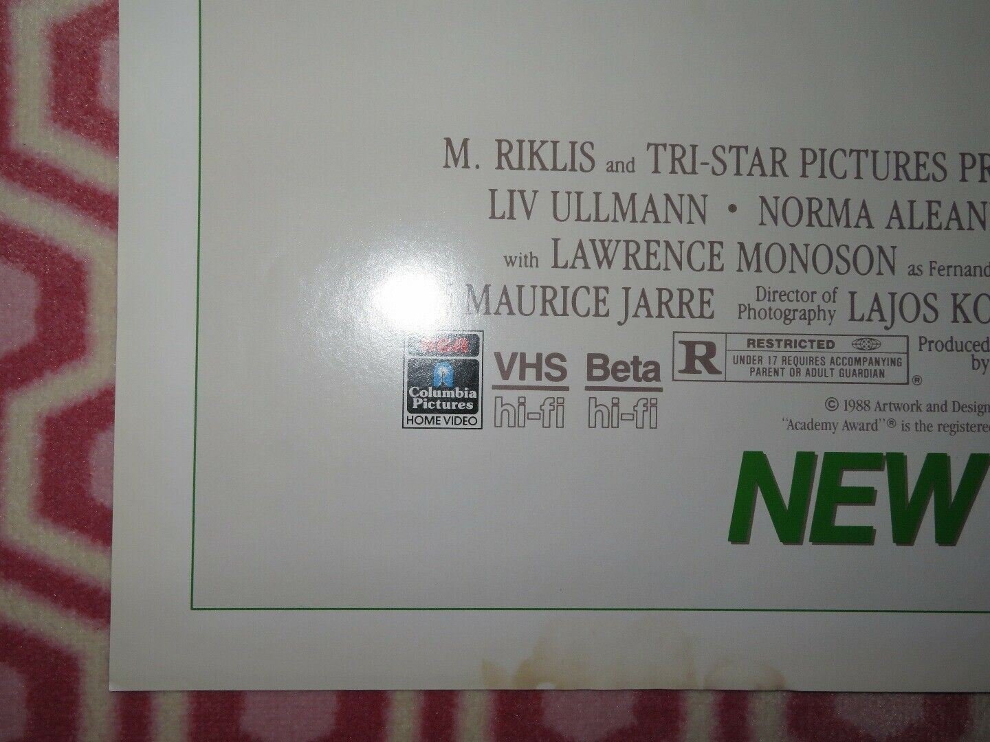 GABY - A TRUE STORY VIDEO VHS US ONE SHEET POSTER FOLDED NORMA ALEANDRO '87 Movie posters