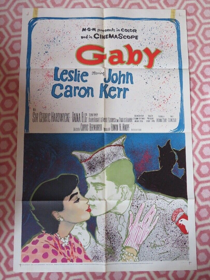 GABY FOLDED US ONE SHEET POSTER LESLIE CARON JOHN KERR 1956 Movie posters