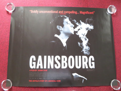 GAINSBOURG: A HEROIC LIFE - B UK QUAD ROLLED POSTER ERIC ELMOSNINO 2010 Rendezvous Cinema Movie posters