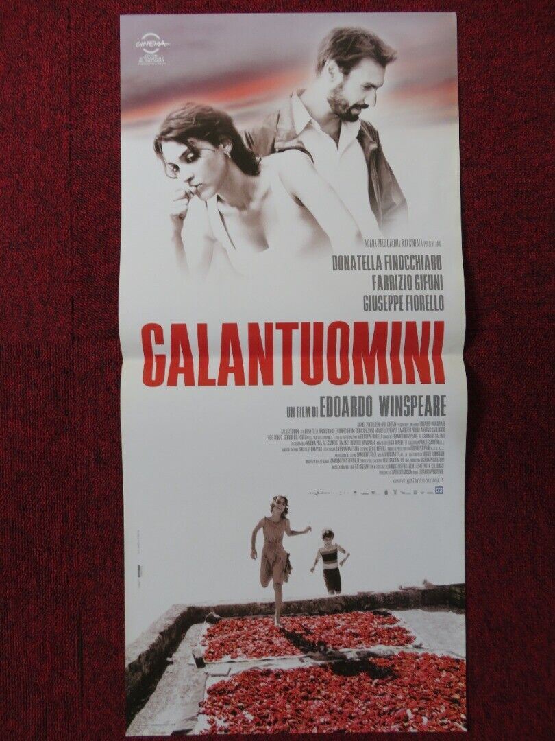 GALANTUOMINI ITALIAN LOCANDINA (27"x12.5") POSTER DONATELLA FINOCCHIARO 2008 Movie posters