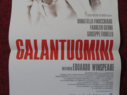 GALANTUOMINI ITALIAN LOCANDINA (27"x12.5") POSTER DONATELLA FINOCCHIARO 2008 Movie posters