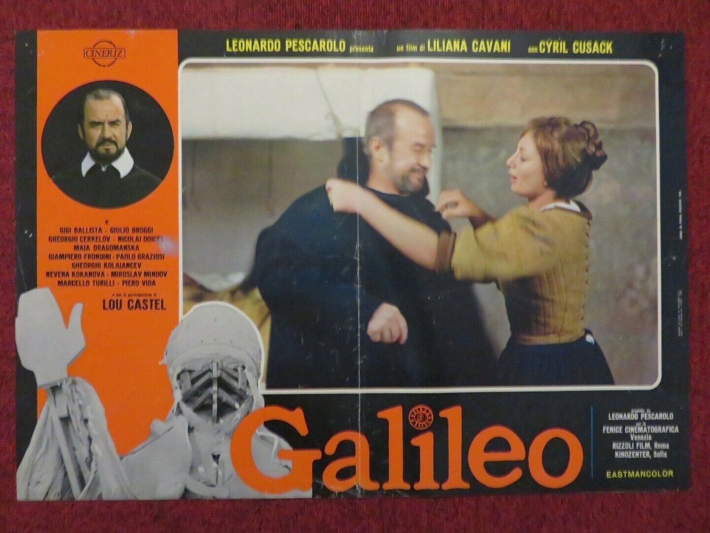 GALILEO ITALIAN FOTOBUSTA POSTER CYRIL CUSACK GEORGI KALOYANCHEV 1968 - Rendezvous Cinema