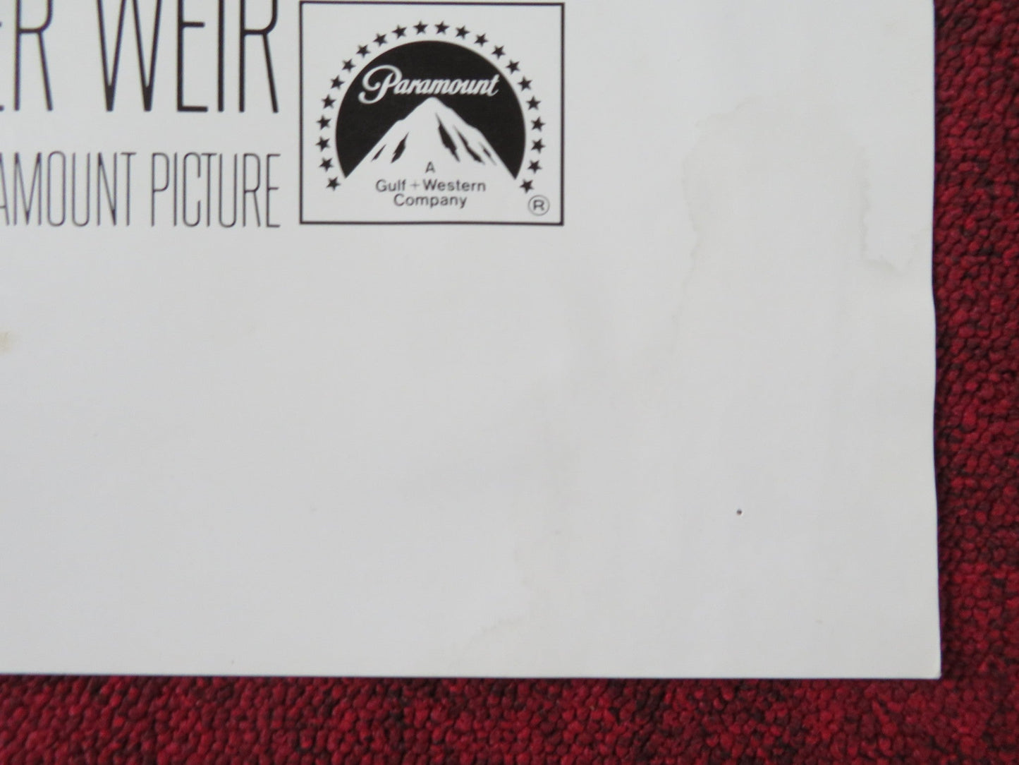 GALLIPOLI - A FOLDED US ONE SHEET POSTER MEL GIBSON MARK LEE 1975 Rendezvous Cinema Movie posters