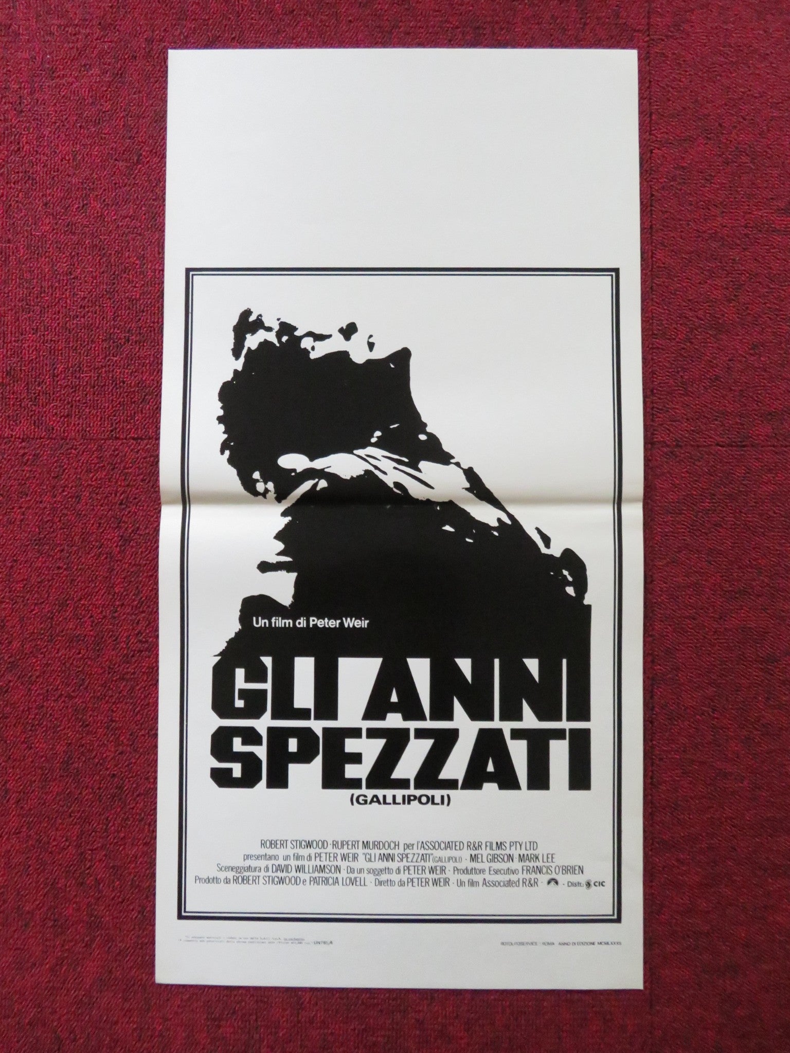 GALLIPOLI ITALIAN LOCANDINA POSTER MARK LEE BILL KERR 1981 Rendezvous Cinema Movie posters