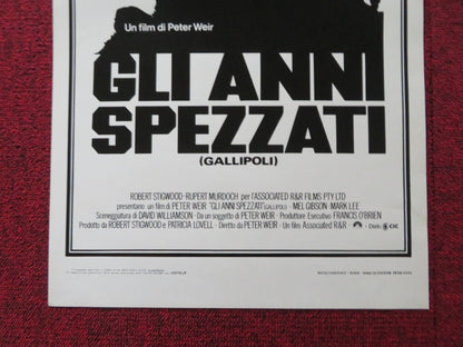 GALLIPOLI ITALIAN LOCANDINA POSTER MARK LEE BILL KERR 1981 Rendezvous Cinema Movie posters