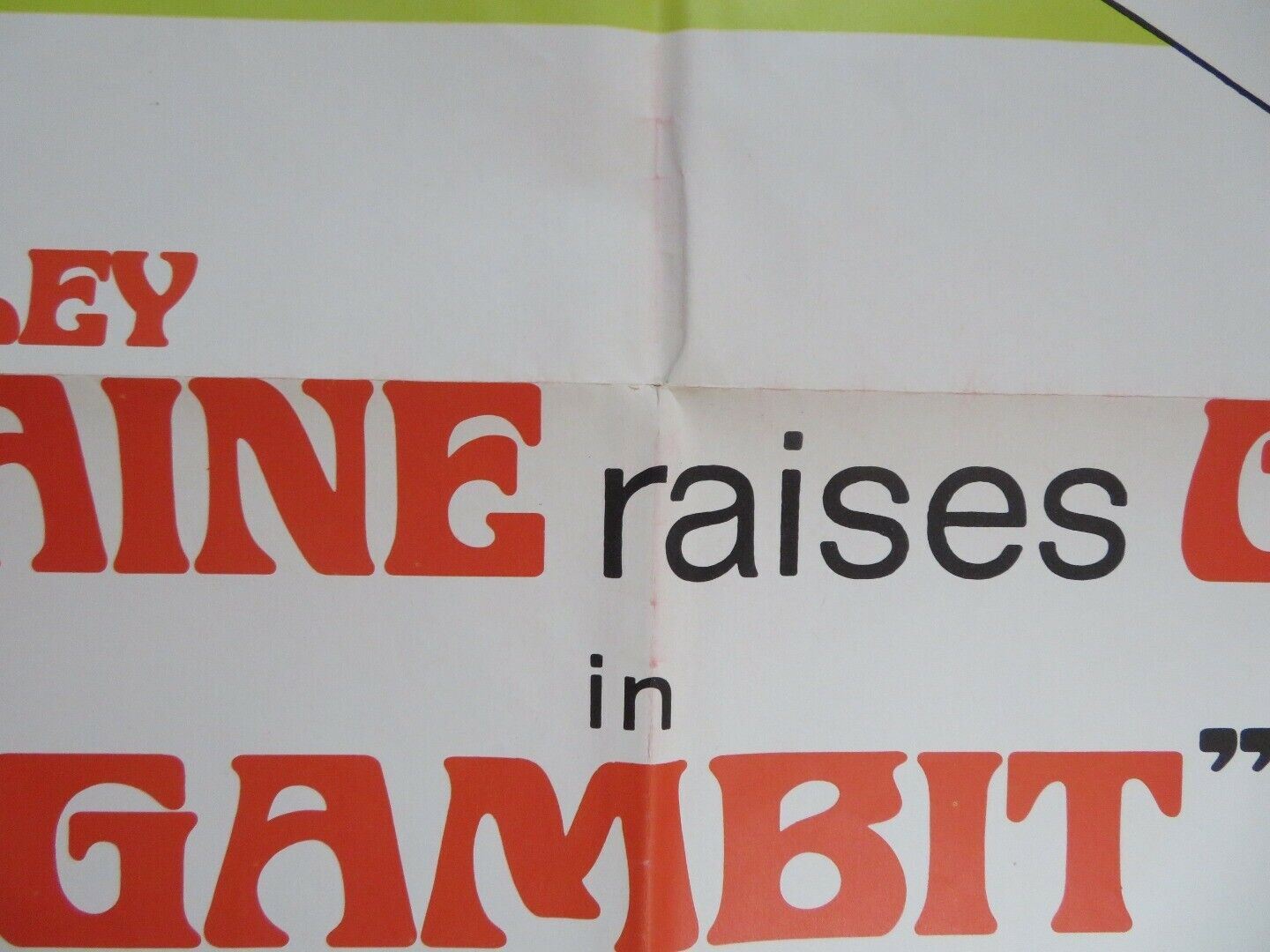 GAMBIT FOLDED US ONE SHEET POSTER SHIRLEY MACLAINE MICHAEL CAINE 1967 - Rendezvous Cinema