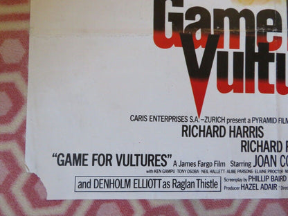 GAME FOR VULTURES (27" X 39") UK ROLLED POSTER RICHARD HARRIS R.ROUNDTREE 1979 Movie posters